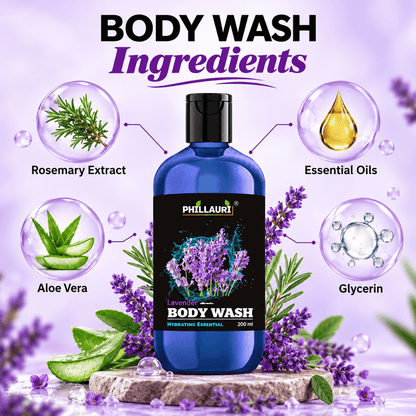 Phillauri Lavender Body Wash – With Rosemary Extract & Glycerin