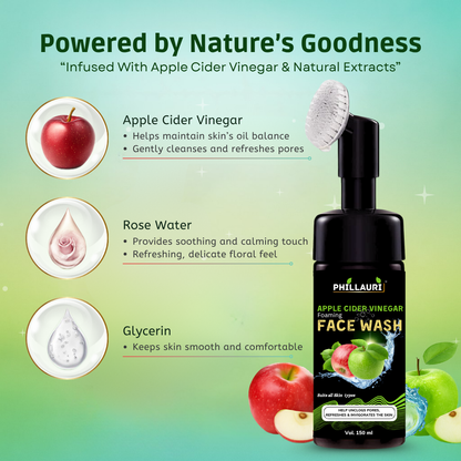 Phillauri Apple Sider Vinegar Forming Facewash For Help Unclogs Pores And Refreshes, 150ML