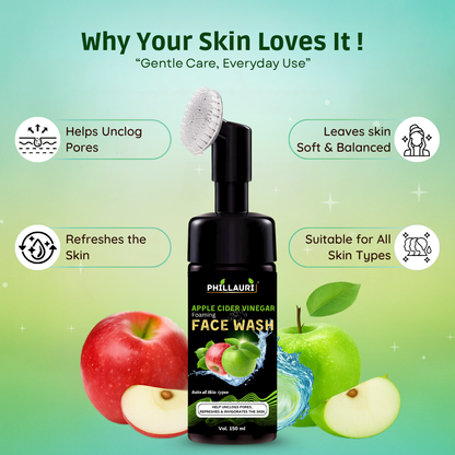 Phillauri Apple Sider Vinegar Forming Facewash For Help Unclogs Pores And Refreshes, 150ML