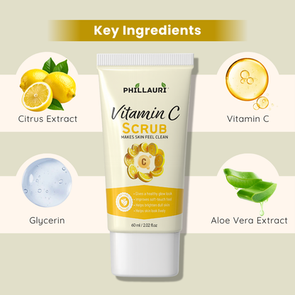 Phillauri Vitamin C Scrub – Gentle Exfoliating Face & Body Scrub