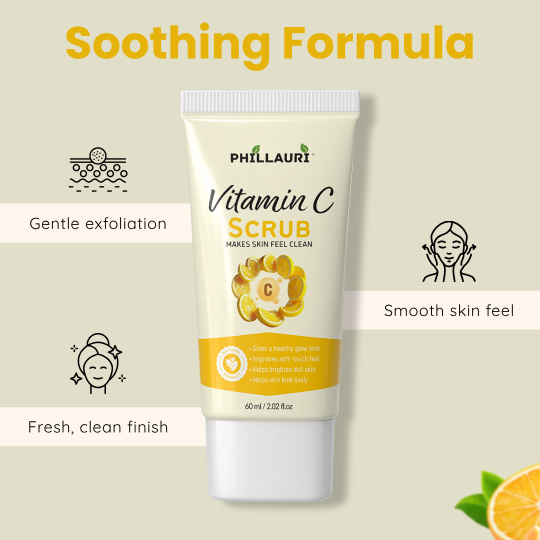 Phillauri Vitamin C Scrub – Gentle Exfoliating Face & Body Scrub