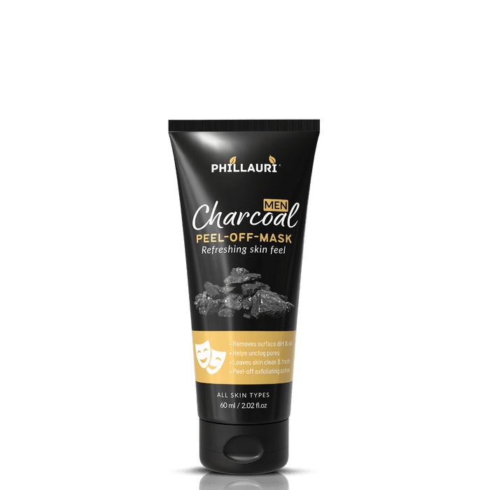 Phillauri Men Charcoal Peel-Off Mask – Refreshing Skin Feel, 60ml