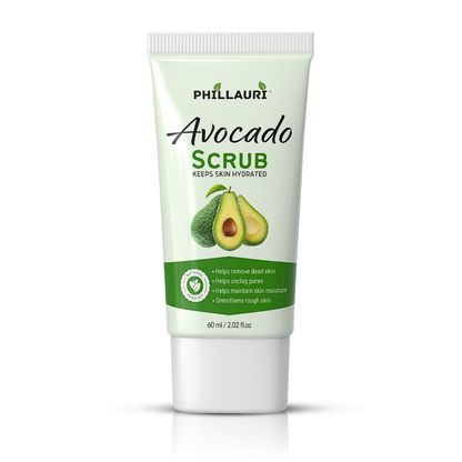 Phillauri Avocado Scrub - Gentle Exfoliating Face & Body Scrub