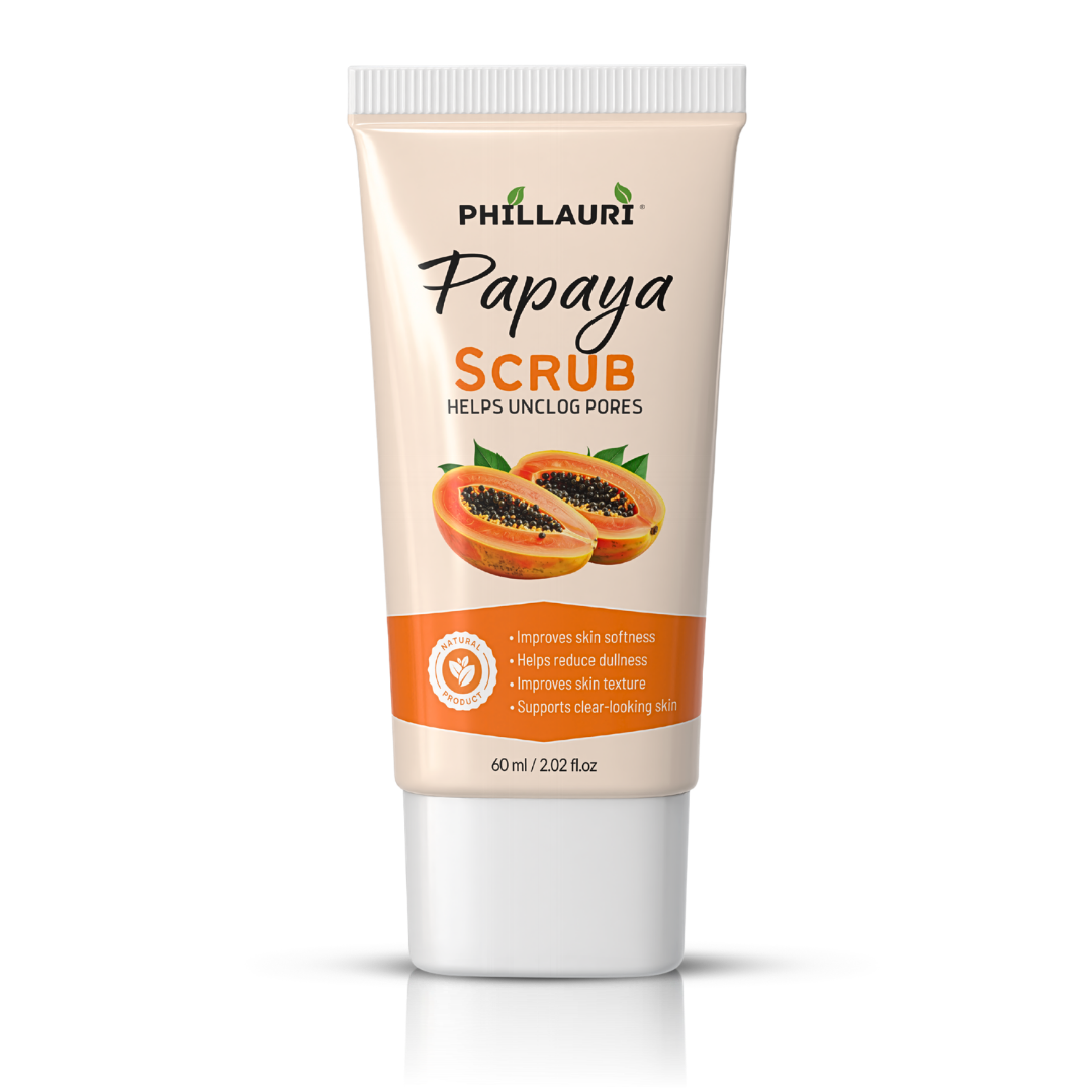 Phillauri Papaya Scrub - Gentle Exfoliating Face & Body Scrub