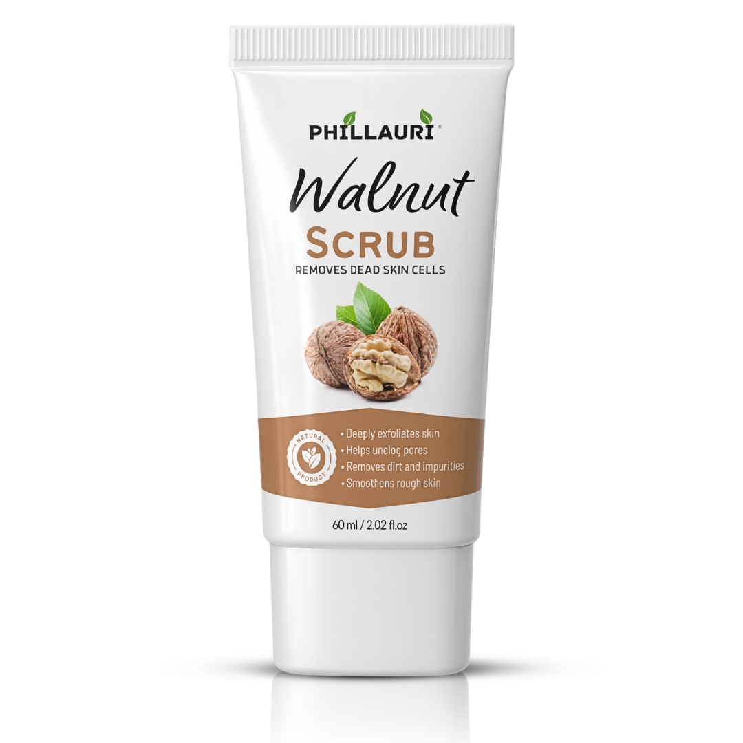 Phillauri Walnut Scrub - Gentle Exfoliating Face & Body Scrub