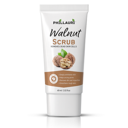 Phillauri Walnut Scrub - Gentle Exfoliating Face & Body Scrub