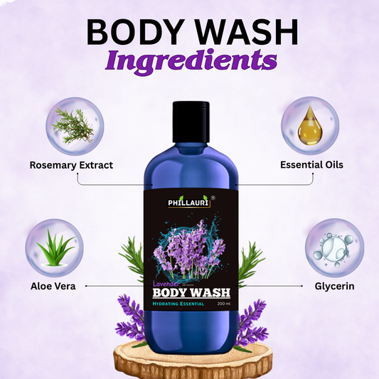 Phillauri Hydrate Lavender Body wash For All Skin Type, 200ML