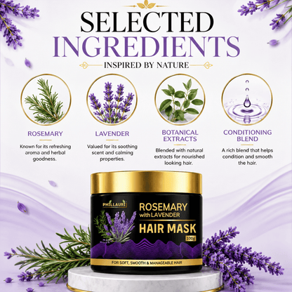 Phillauri Rosemary with Lavender Hair Mask – For Soft, Smooth & Manageable Hair