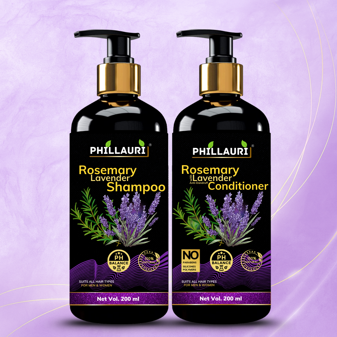 Phillauri Rosemary With Lavender Anti-dandruff Shampoo And Conditioner Combo