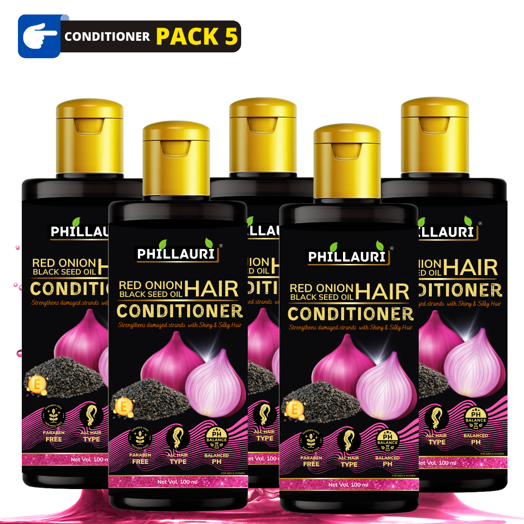 Phillauri Red Onion Black Seed Conditioner For Hair Growth, 500ML