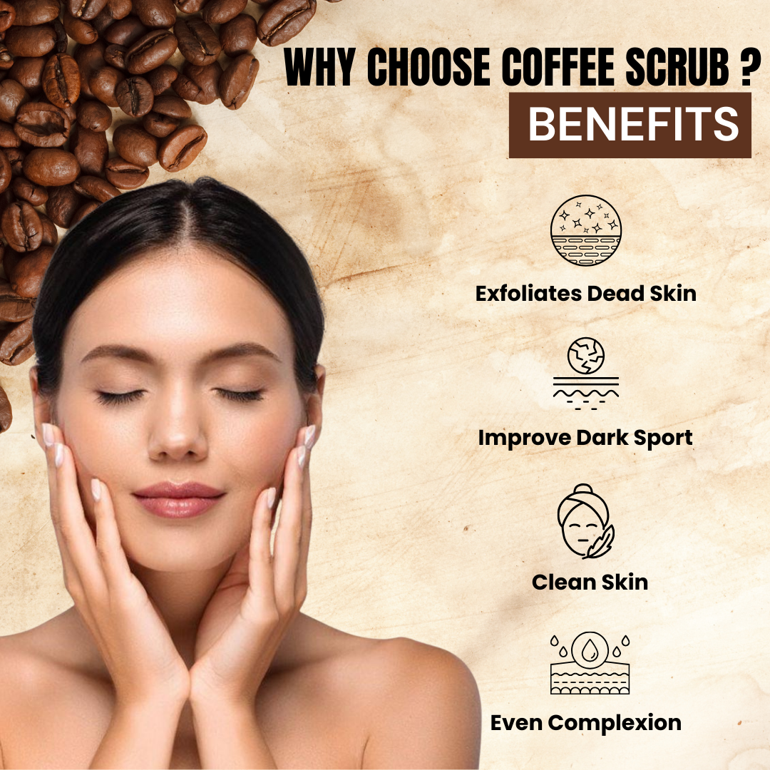 Phillauri Coffee Face Scrub for Remove Dead Skin Cells, 100g
