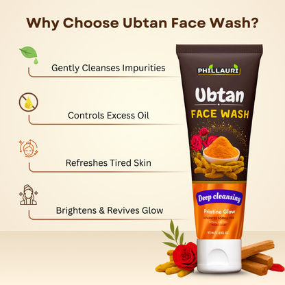 Phillauri Ubtan Natural Face Wash For Deep Cleansing, 60ML