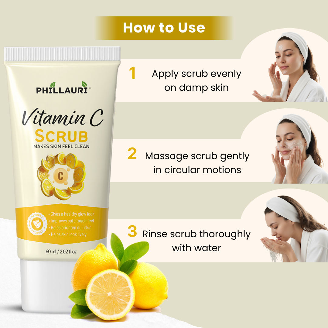Phillauri Vitamin C Scrub – Gentle Exfoliating Face & Body Scrub