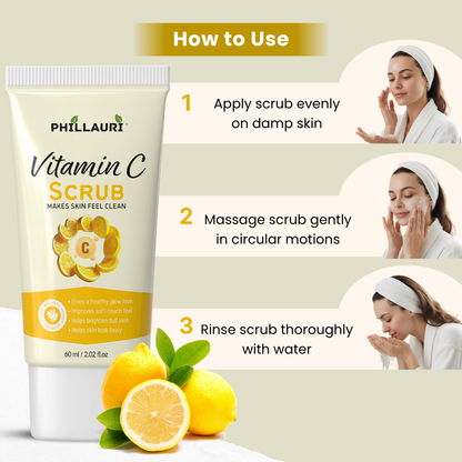 Phillauri Vitamin C Scrub – Gentle Exfoliating Face & Body Scrub