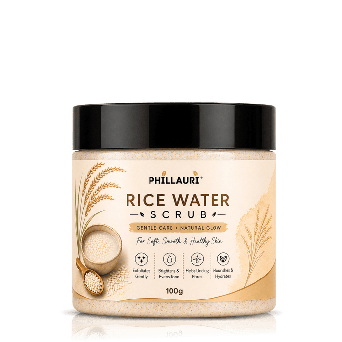 Phillauri Rice Water Scrub – Natural Glow, 100g