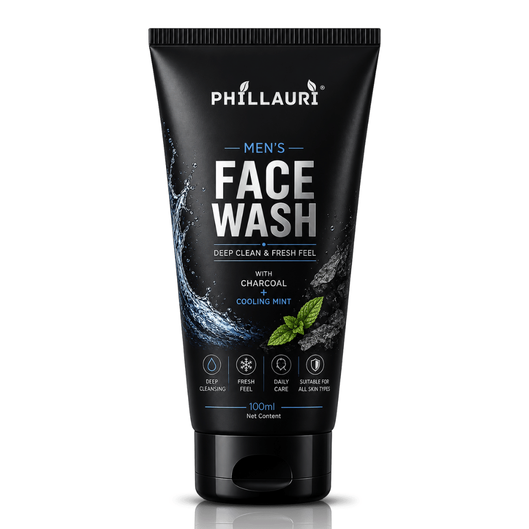 Phillauri Men's Face Wash with Charcoal & Cooling Mint