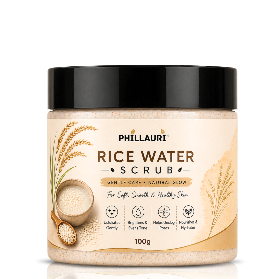 Phillauri Rice Water Scrub 100g - Gentle Exfoliation & Natural Glow