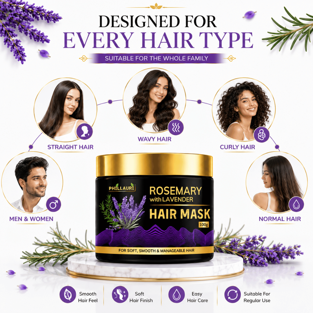 Phillauri Rosemary with Lavender Hair Mask – For Soft, Smooth & Manageable Hair