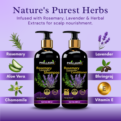 Phillauri Rosemary With Lavender Anti-dandruff Shampoo And Conditioner Combo
