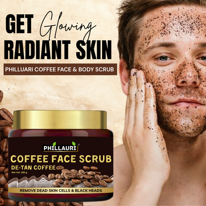 Phillauri Coffee Face Scrub for Remove Dead Skin Cells, 100g