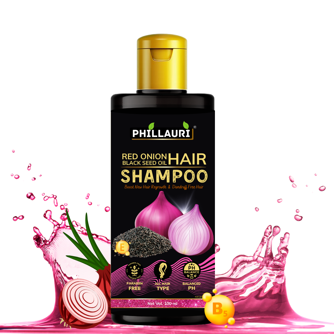 Phillauri Red Onion Black Seed Oil Shampoo, 100ml