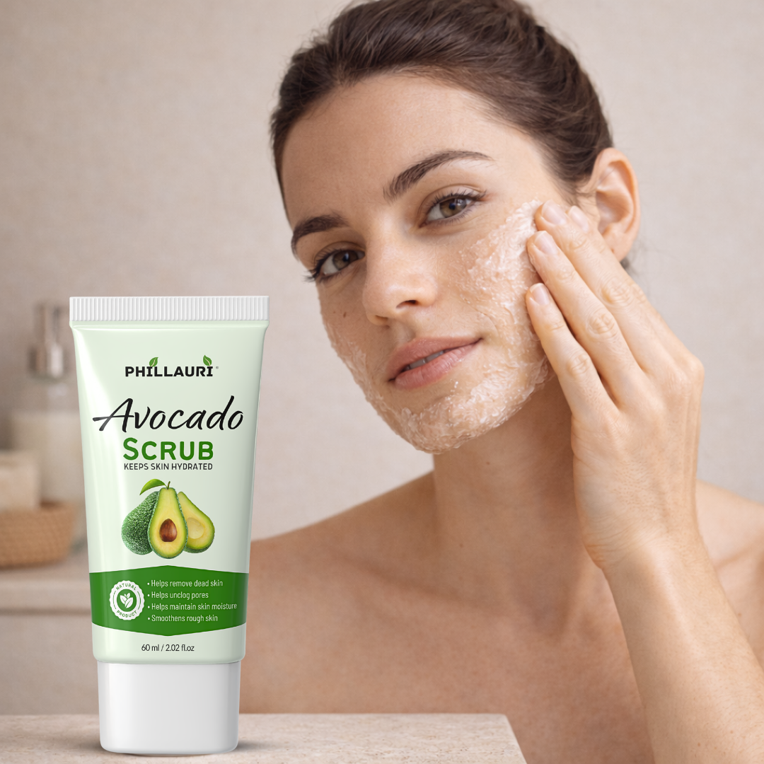 Phillauri Avocado Scrub – Gentle Exfoliating Face & Body Scrub
