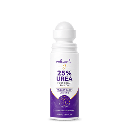 Phillauri 25% Urea Foot Cream Roll On – With 1% Lactic Acid & Vitamin E