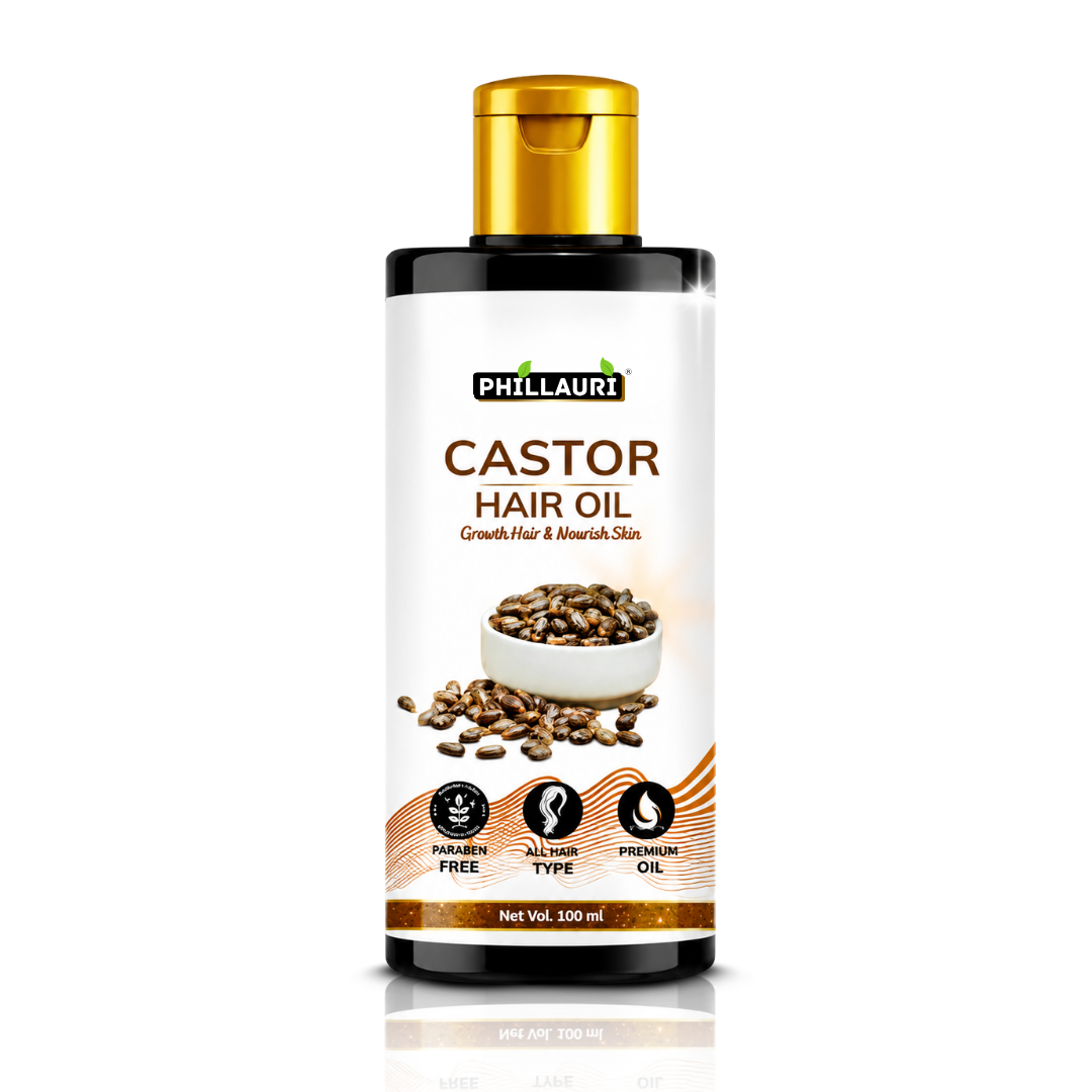 Phillauri Castor Hair Oil 100ml - For Hair Growth & Nourished Skin