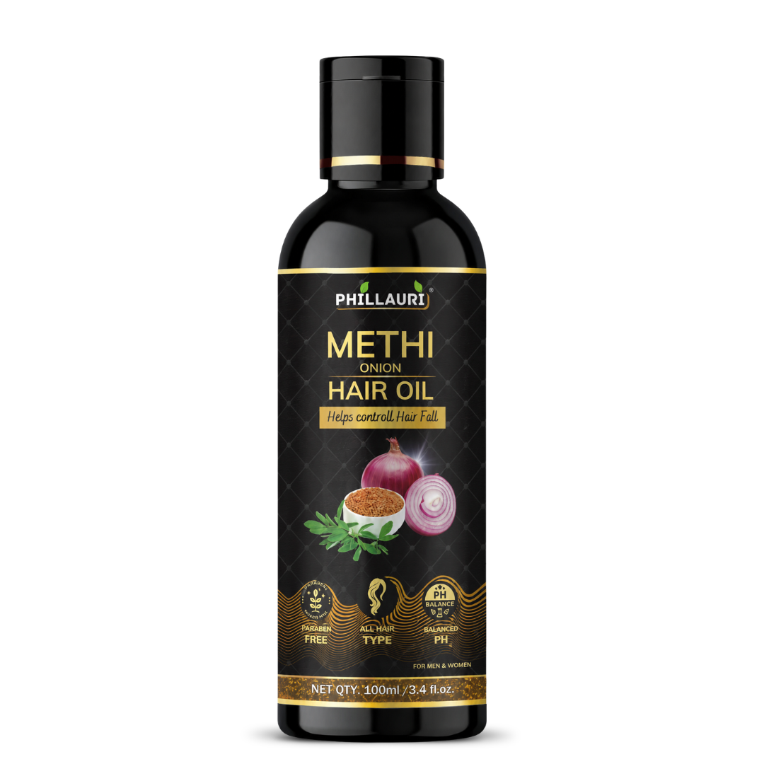 Phillauri Methi Onion Hair Oil 100ml - Helps Control Hair Fall