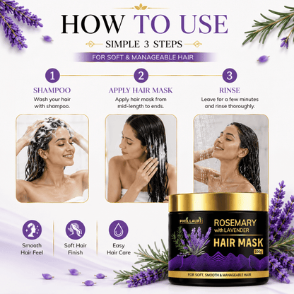 Phillauri Rosemary with Lavender Hair Mask – For Soft, Smooth & Manageable Hair