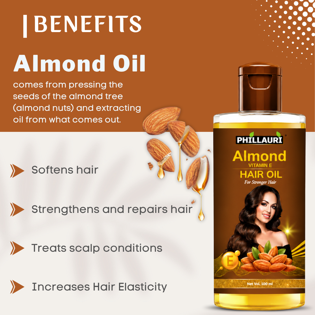 Phillauri Almond Vitamin E Hair Oil