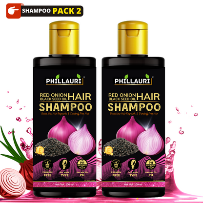 Phillauri Red Onion Black Seed Oil Shampoo, 200ml