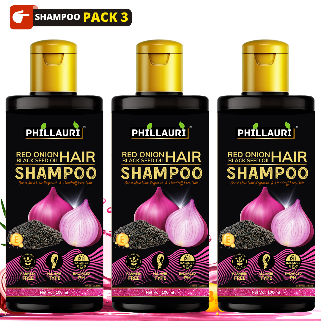 Phillauri Red Onion Black Seed Oil Shampoo, 300ml