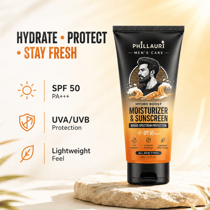 Phillauri Men's Hydro Boost Moisturizer & Sunscreen
