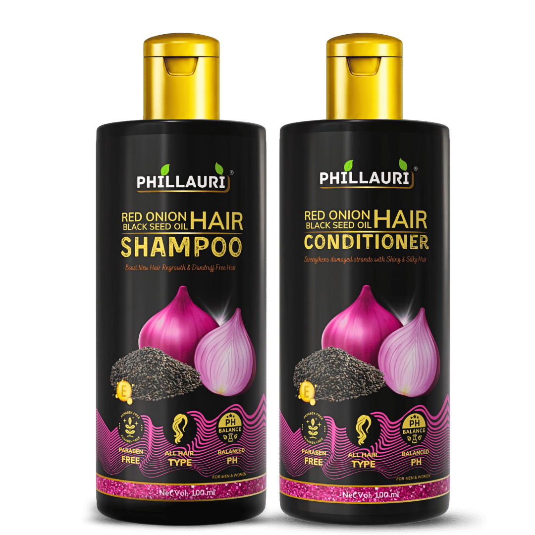 Phillauri Red Onion with Black Seed Oil Shampoo & Conditioner Duo