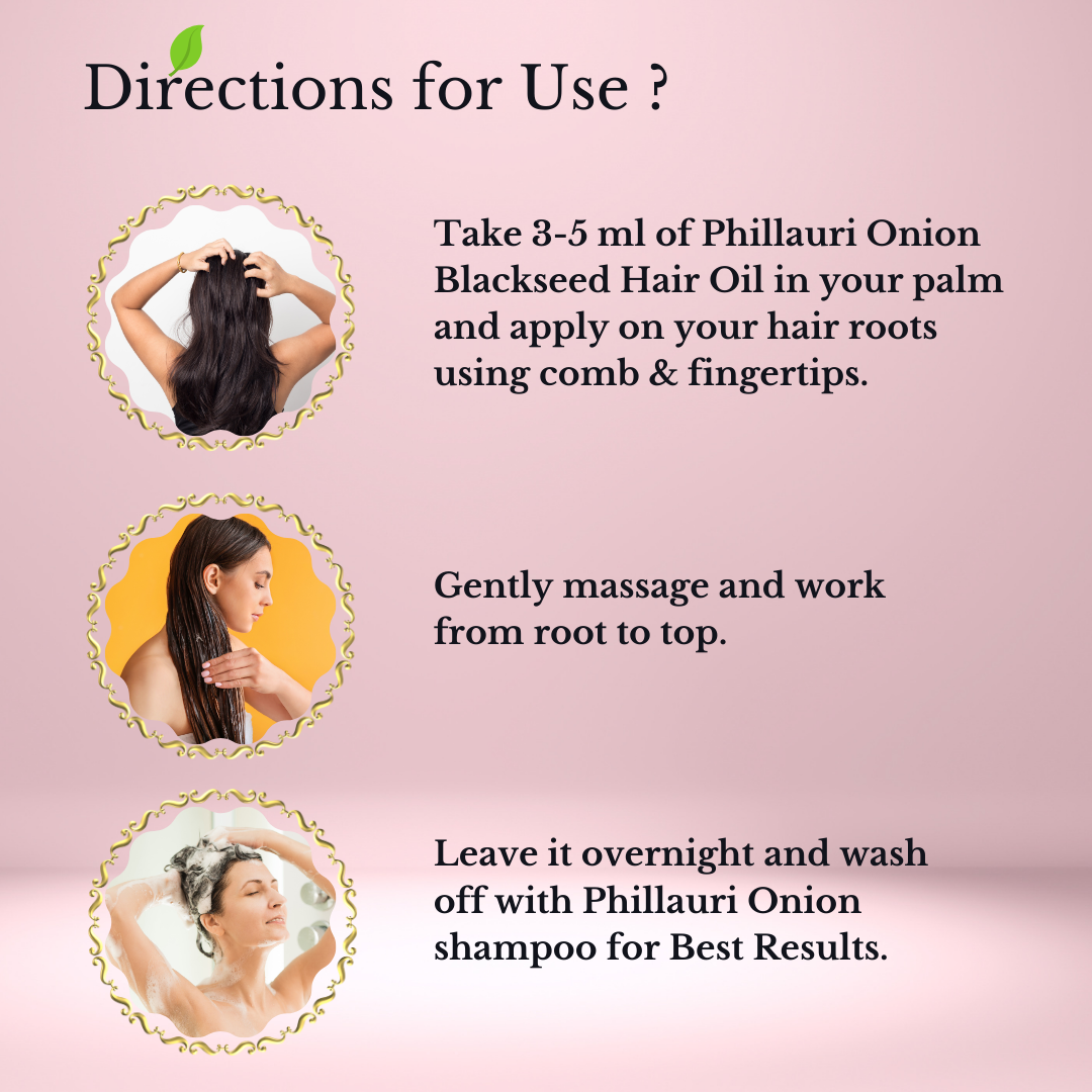 Phillauri Red Onion Black Seed Shampoo and Conditioner, 600ML