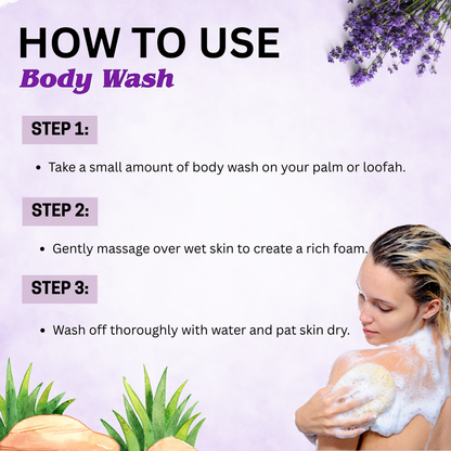 Phillauri Hydrate Lavender Body wash For All Skin Type, 200ML