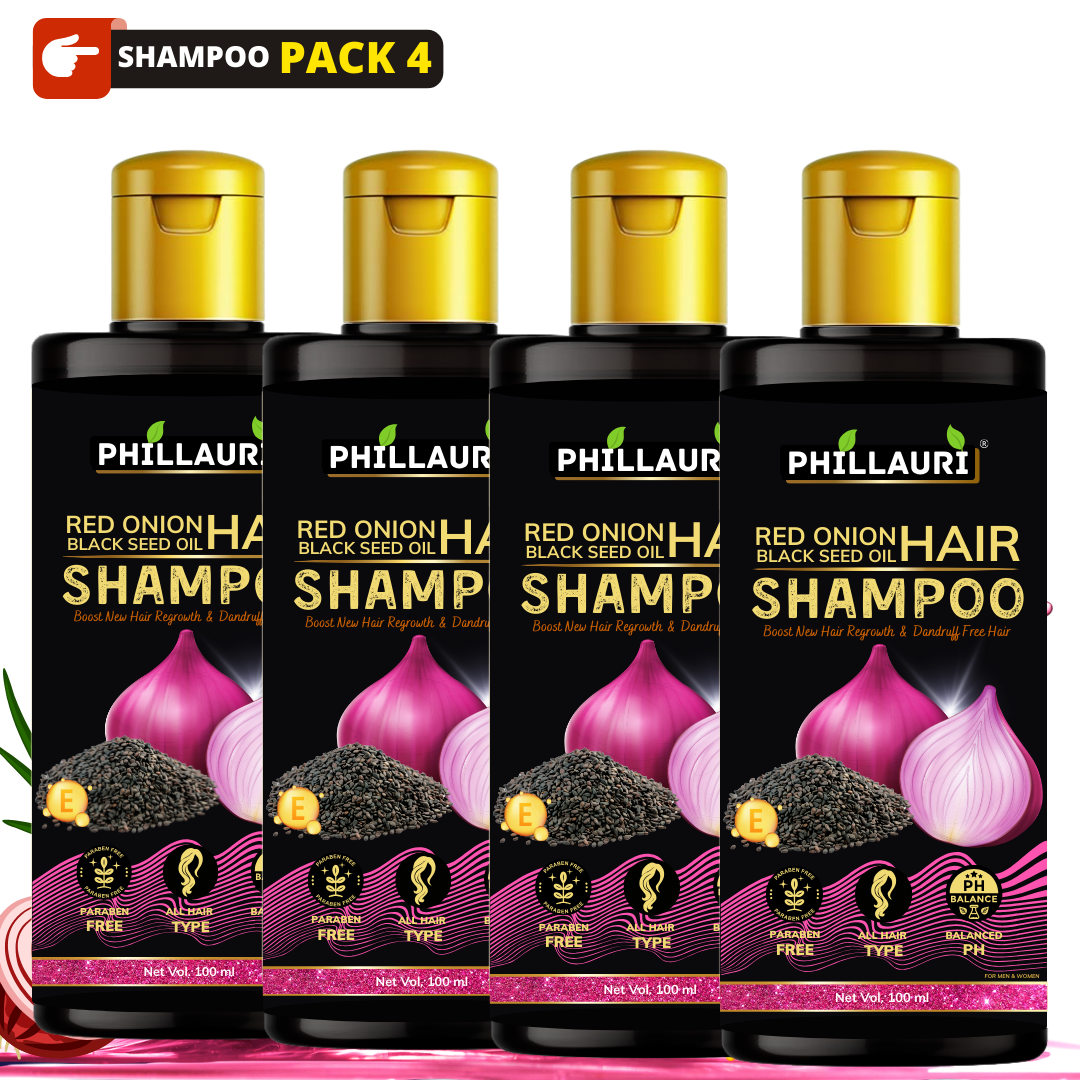 Phillauri Red Onion Black Seed Oil Shampoo, 400ml