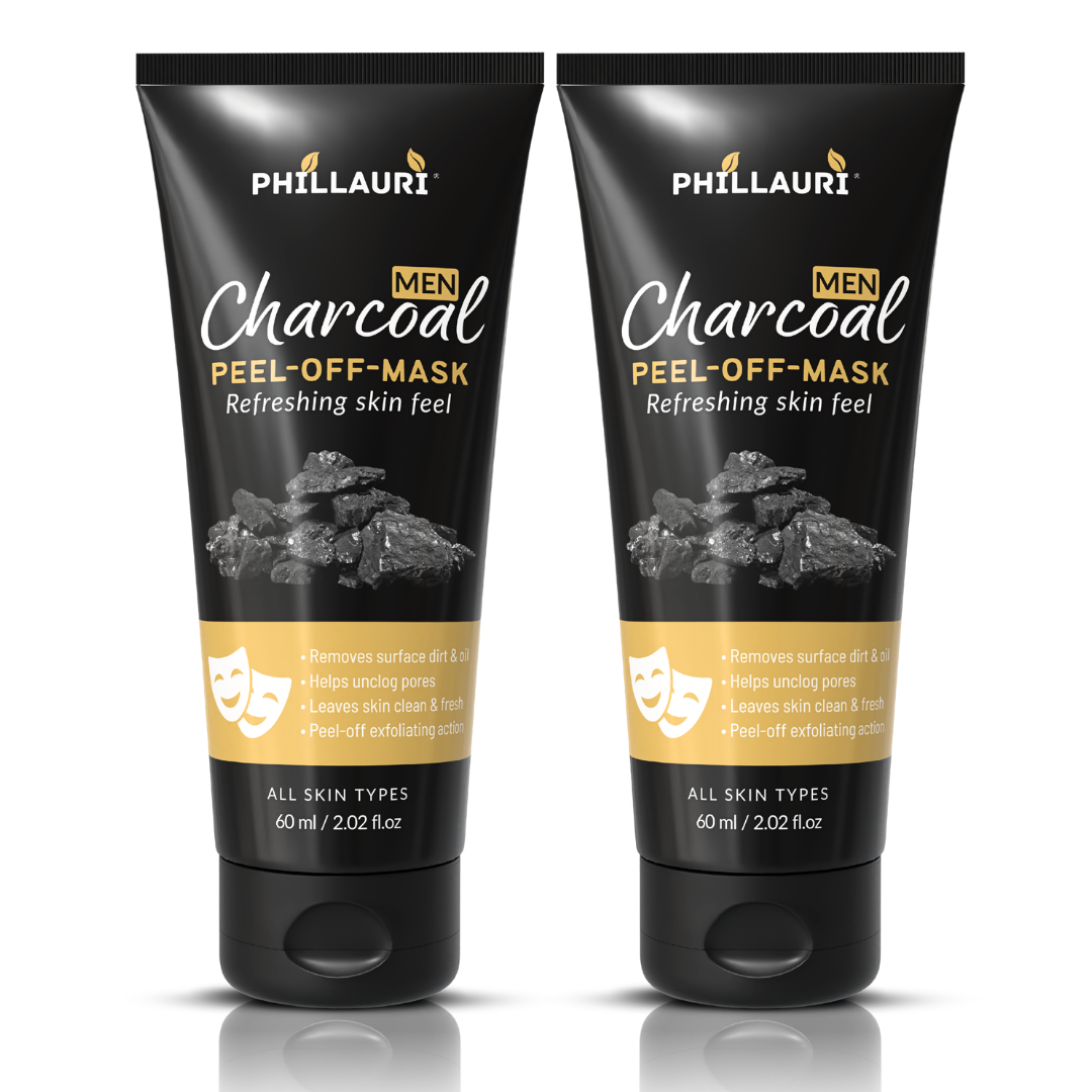Phillauri Men Charcoal Peel-Off Mask – Refreshing Skin Feel, 60ml