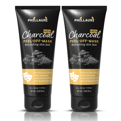 Phillauri Men Charcoal Peel-Off Mask – Refreshing Skin Feel, 60ml