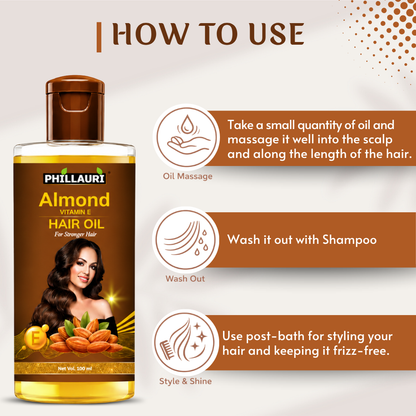 Phillauri Almond Vitamin E Hair Oil