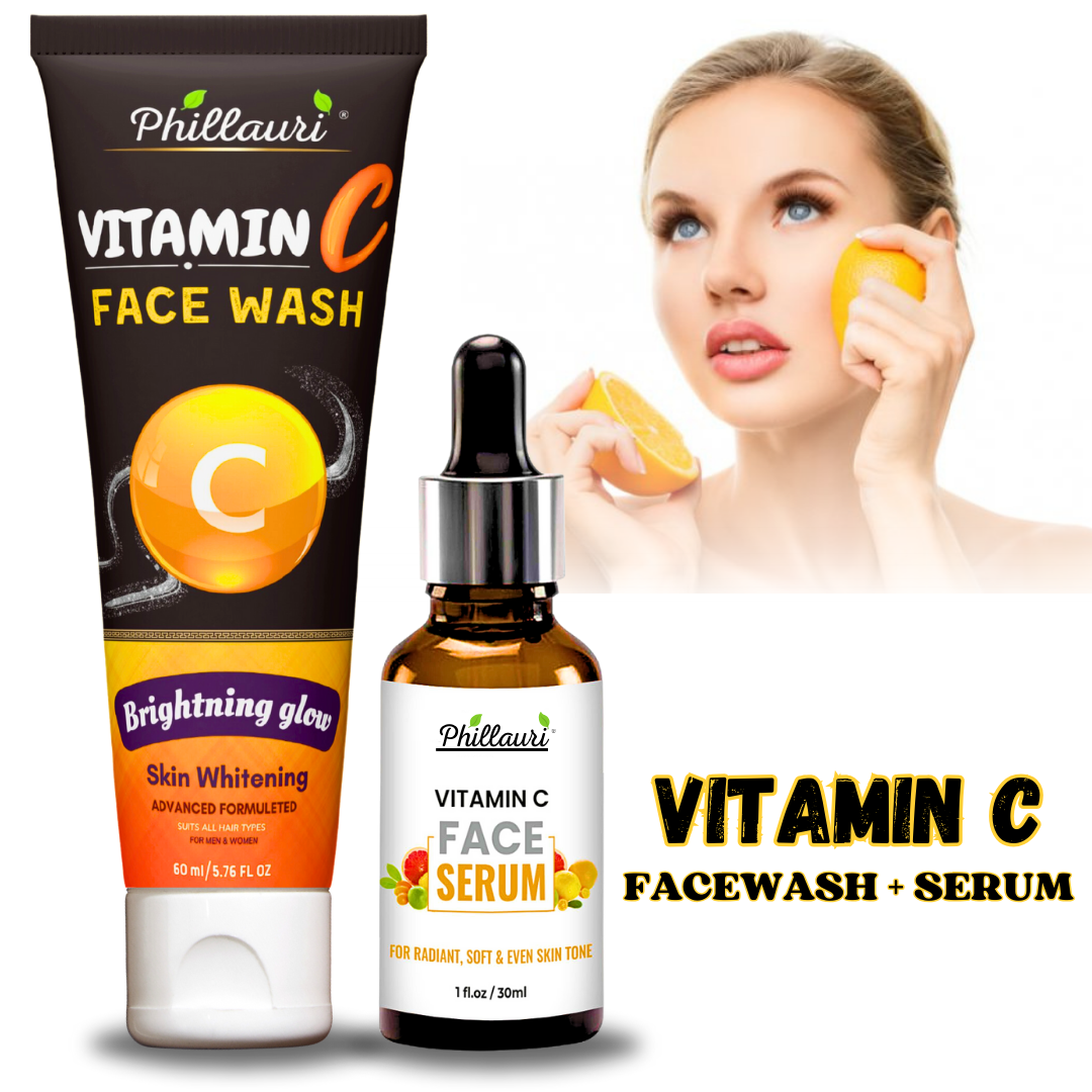 Phillauri Facewash For Skin Whitening, 60 ML + Face Serum, 30ML Combo