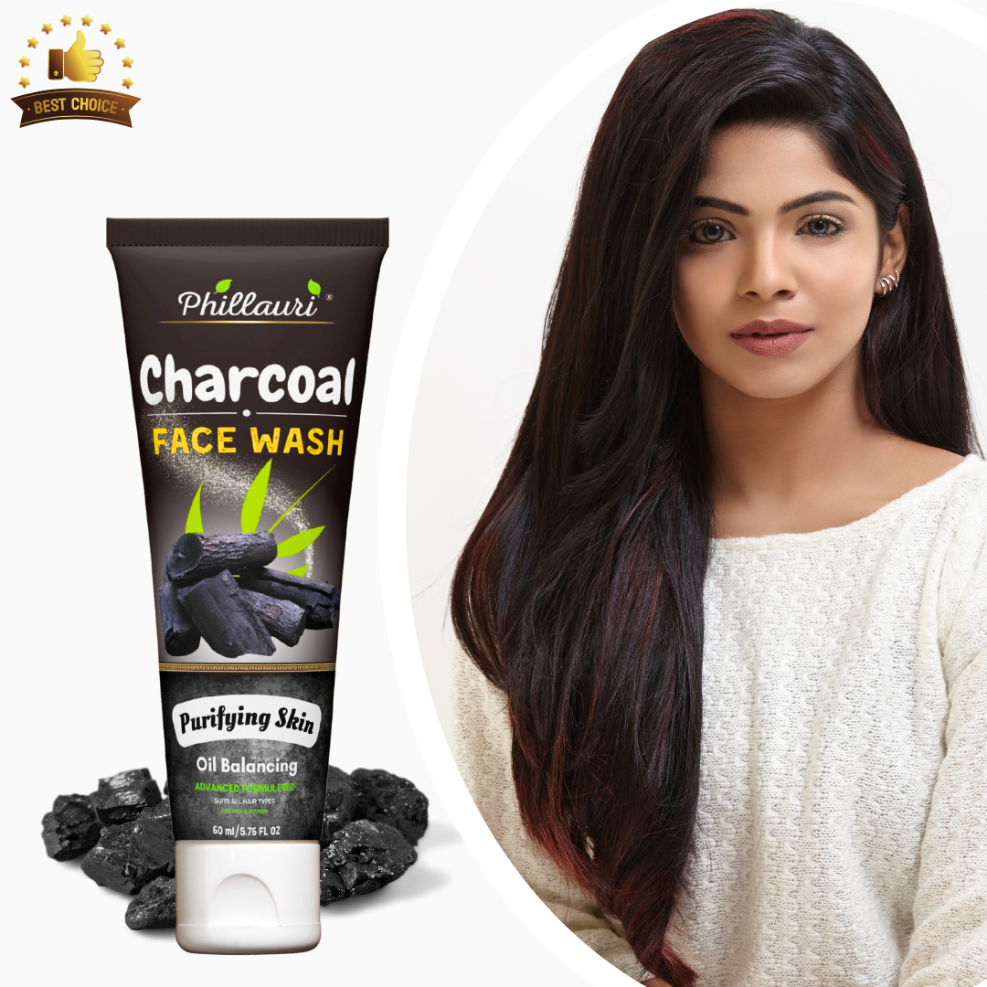 Phillauri Charcoal Face Wash For Oil Balancing, 60ml