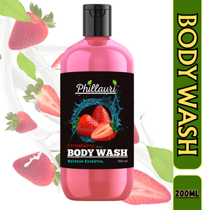 Phillauri Refresh Essential Strawberry Body Wash For Smoother Skin, 200ml