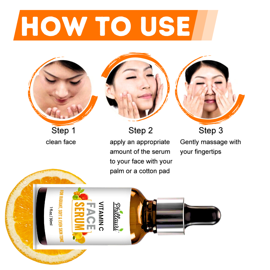 Phillauri Vitamin C Face Serum For Radiant, Soft And Even Skin Tone, 30ml