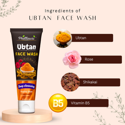 Phillauri Ubtan Natural Face Wash For Deep Cleansing, 60ML