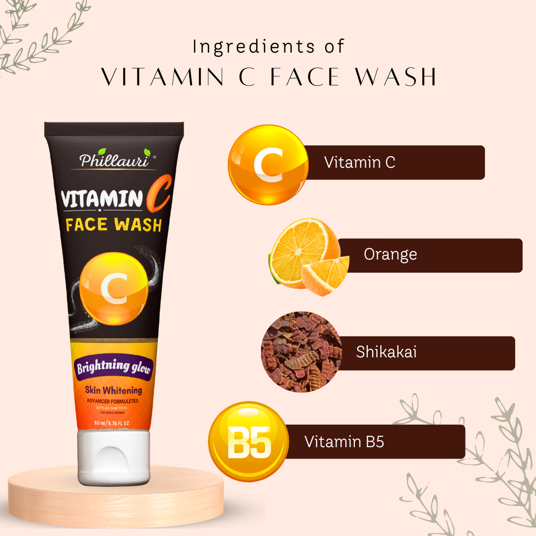 Phillauri Vitamin C Face Wash For Skin Whitening, 60ml