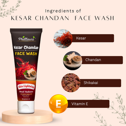 Phillauri Kesar Chandan Face Wash For Unveil Radiance, 60ml