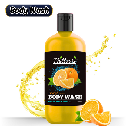 Phillauri Brightening Orange Body Wash For Men And Women, 200ml