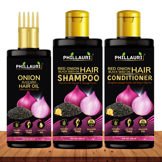 Phillauri Red Onion Black Seed Oil Ultimate Hair Care Kit